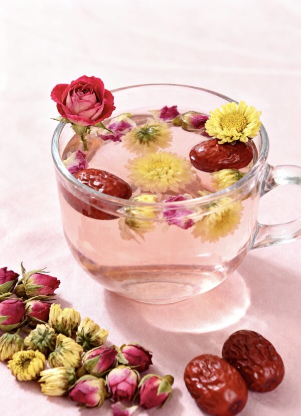 Beauty-Preserving Flower Tea / Rose + Chrysanthemum + Red Date