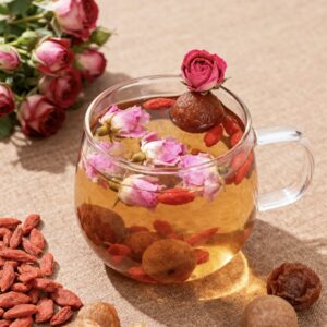 Nourishing Blood and Tranquilizing Mind Tea / Rose + Wolfberry + Dried Longan