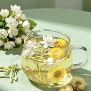 Three-Flower Tea for Clearing Heat and Relieving Fire / Chrysanthemum + Honeysuckle + Jasmine