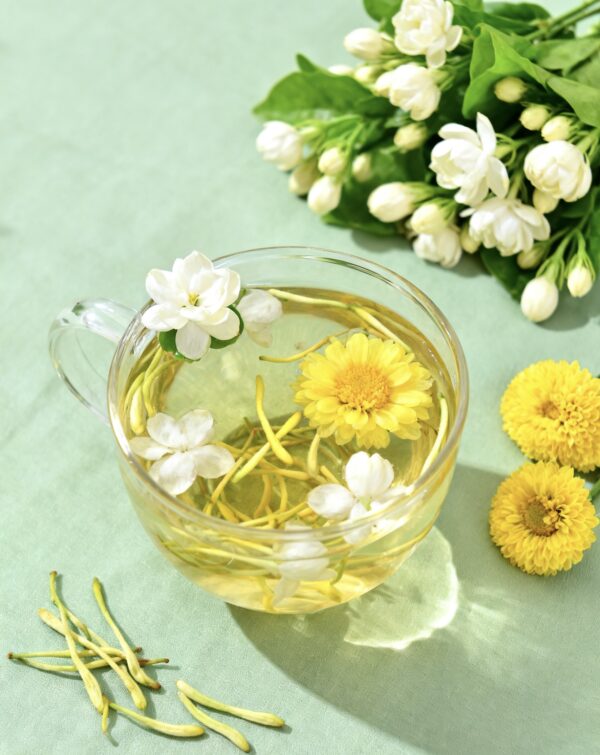 Three-Flower Tea for Clearing Heat and Relieving Fire / Chrysanthemum + Honeysuckle + Jasmine