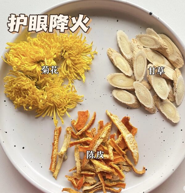 Eye-protecting and fire-reducing / Chrysanthemum + Tangerine Peel + Licorice