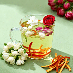 Detoxifying and Beauty-Enhancing Tea / Jasmine + Dried Tangerine Peel + Rose