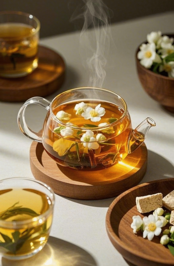 Eliminate body odor/underarm odor/fragrant herbal tea/jasmine + dried tangerine peel + poria cocos