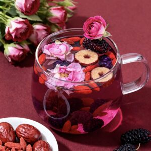 Sleep-aiding /beauty tea/Rose + Red Date + Mulberry Dried + Wolfberry