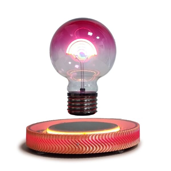 New product launch: Black technology magnetic levitation rainbow light bulb desktop ornament, creative ambient night light